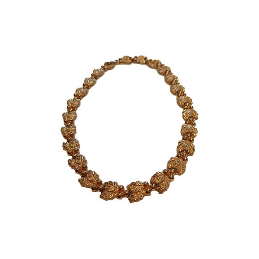 Golden metal necklace