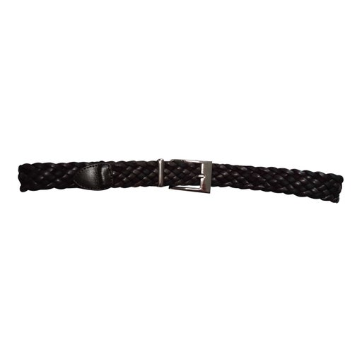 Braided leather belt