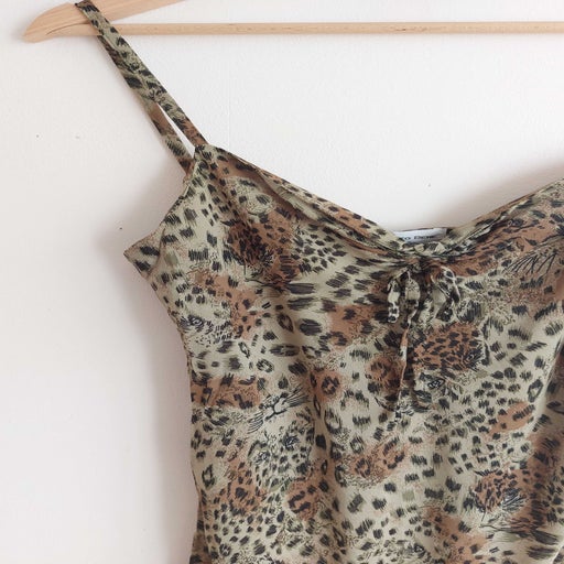 Robe midi léopard