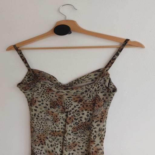 Robe midi léopard