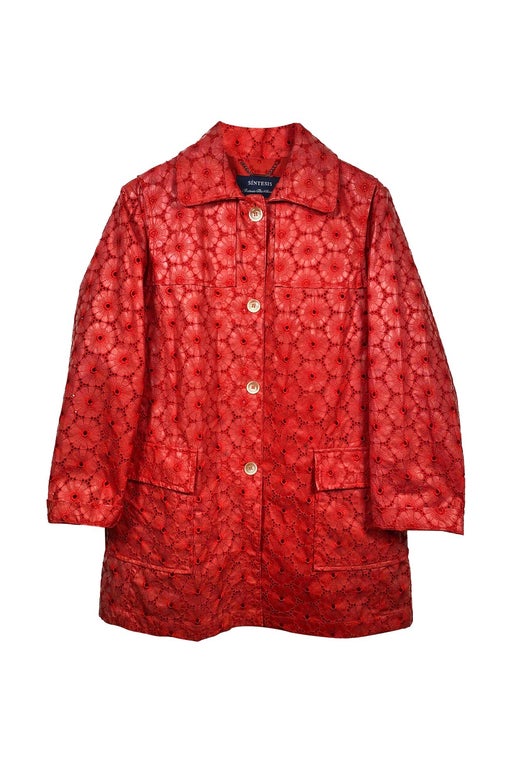 Red embroidered jacket