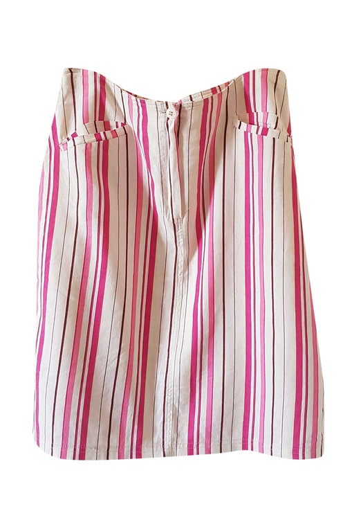 Linen striped skirt