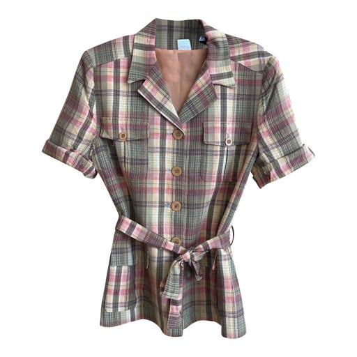 Checked safari jacket