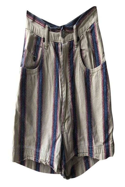 Striped mini shorts
