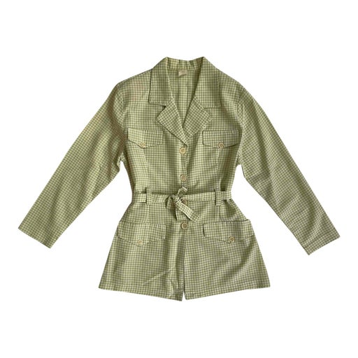 gingham safari jacket