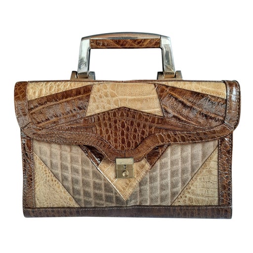 Leather satchel bag