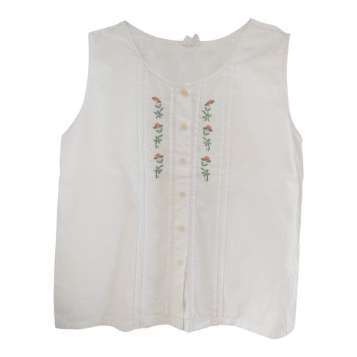 Embroidered cotton top
