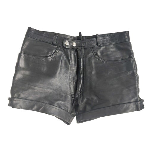 Mini shorts in leather