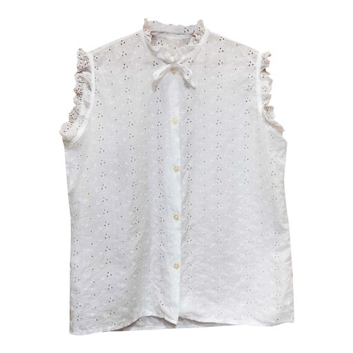 Embroidered cotton top