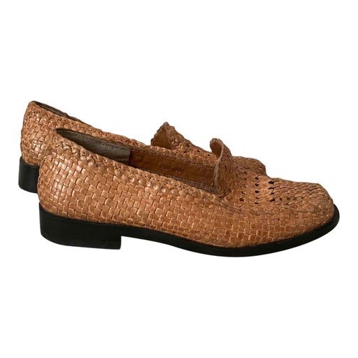 Mocassins en cuir tressé