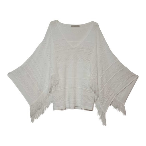 Pull en maille à franges