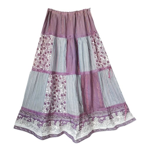 Long patchwork skirt