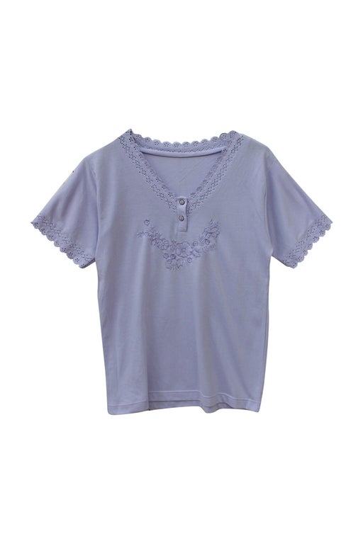 Lilac embroidered top