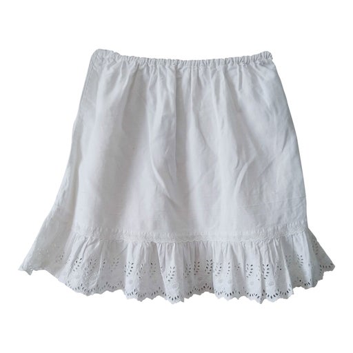 Embroidered cotton miniskirt