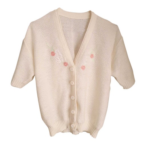 Ecru embroidered top