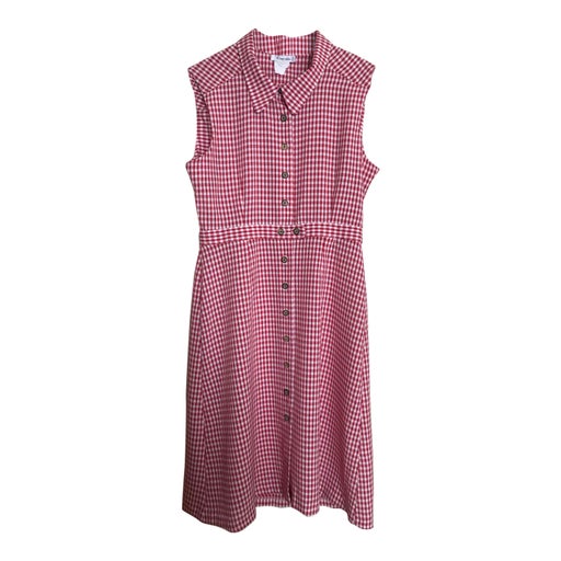 Gingham buttoned dress