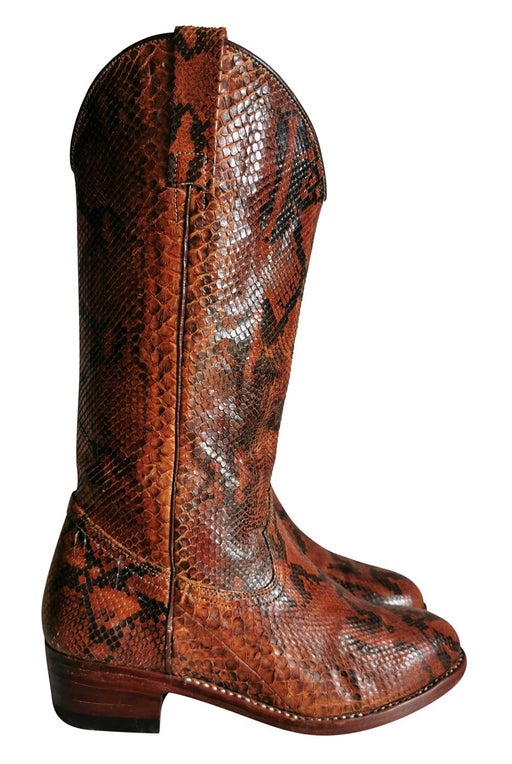 Exotic leather cowboy boots