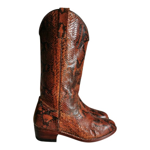Exotic leather cowboy boots