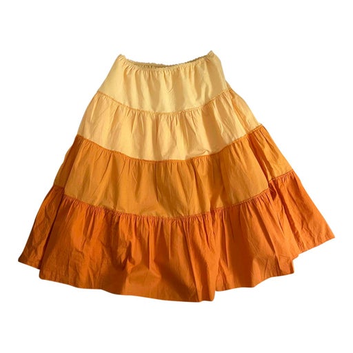 Orange long skirt