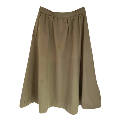 Cotton midi skirt