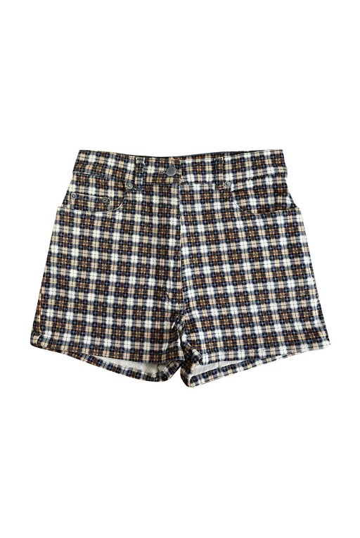 Checked mini-shorts