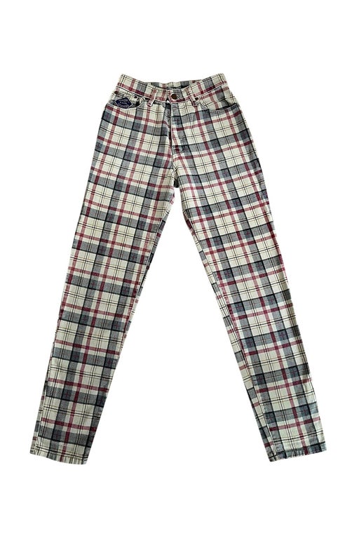 80's plaid jeans