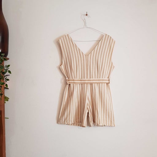 Striped playsuit