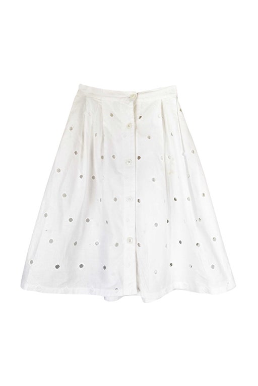 Embroidered cotton skirt