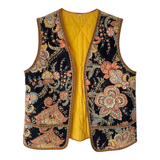 Tapestry quilted gilet