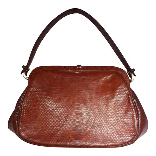 Handbag in exotic leather