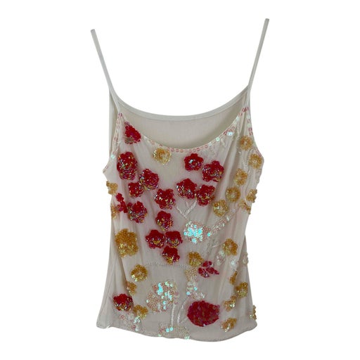 Embroidered sequin camisole