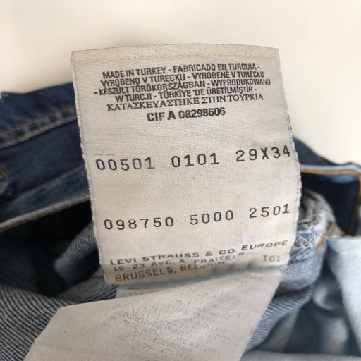 Levi's 501 W29L34 jeans