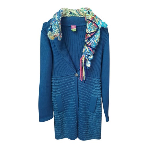 Blue knit jacket