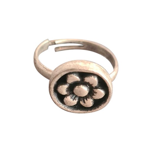 Bague à fleurs en métal
