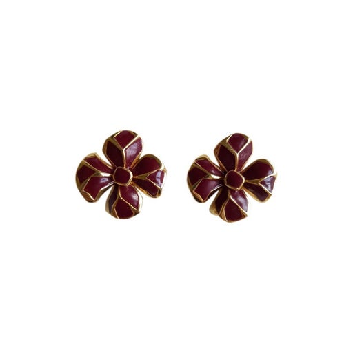 80's flower earrings