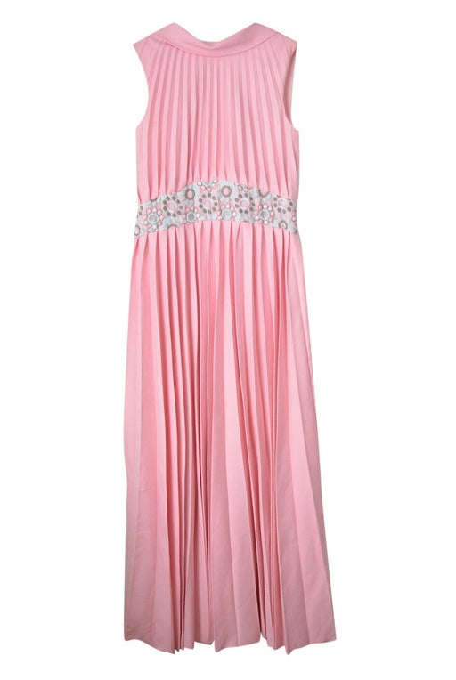 Pink pleated dress