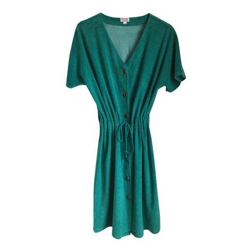 Buttoned toweling dress
