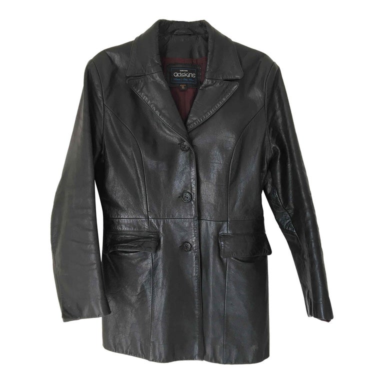 Blazer long en cuir 