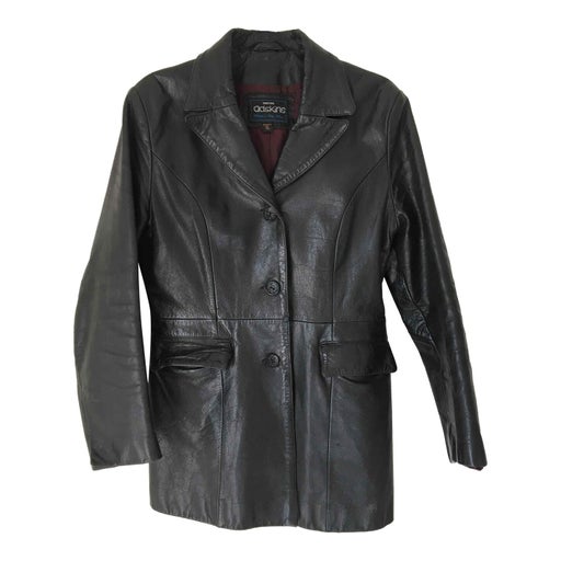 Long leather blazer