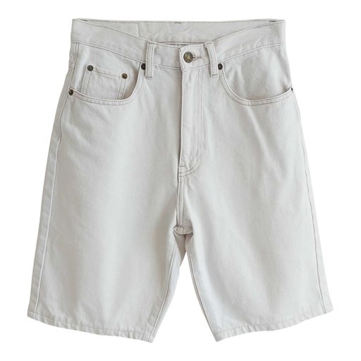 White denim Bermuda shorts