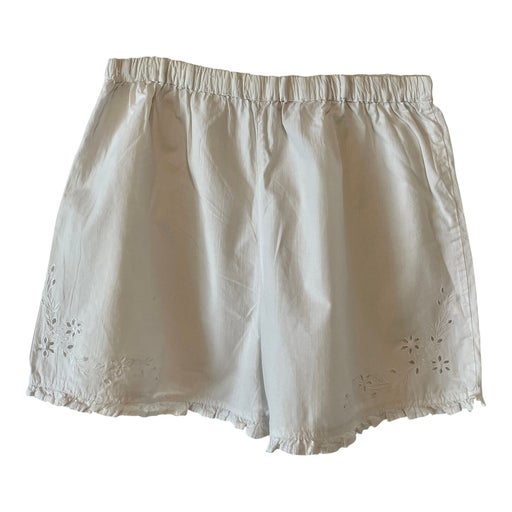 Embroidered cotton shorts