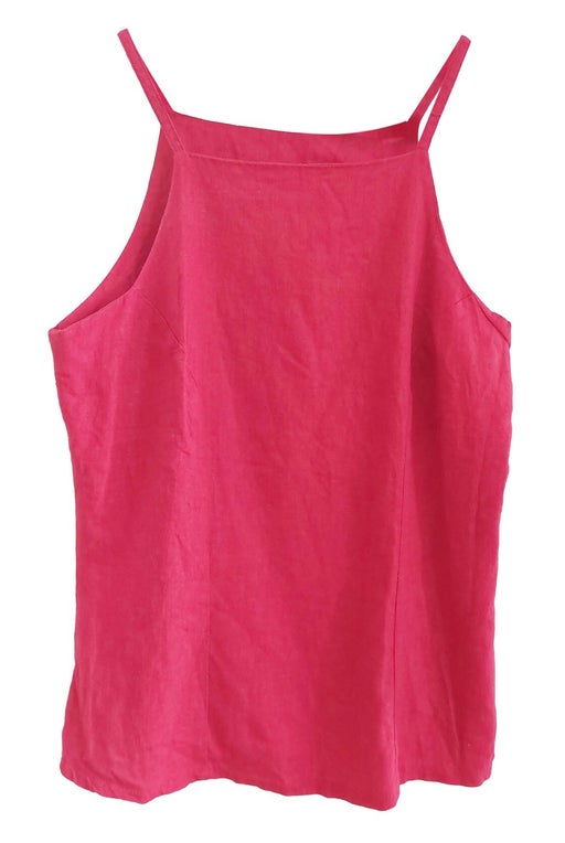Red linen camisole