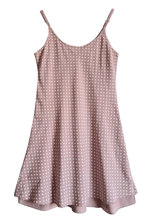 Polka dot trapeze dress