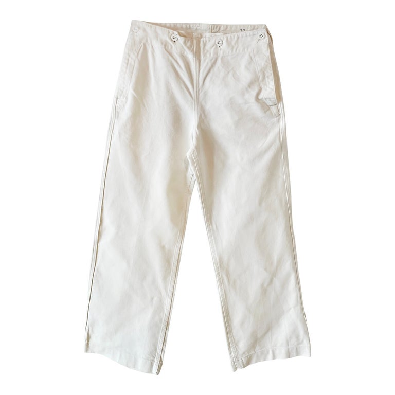 White cotton pants