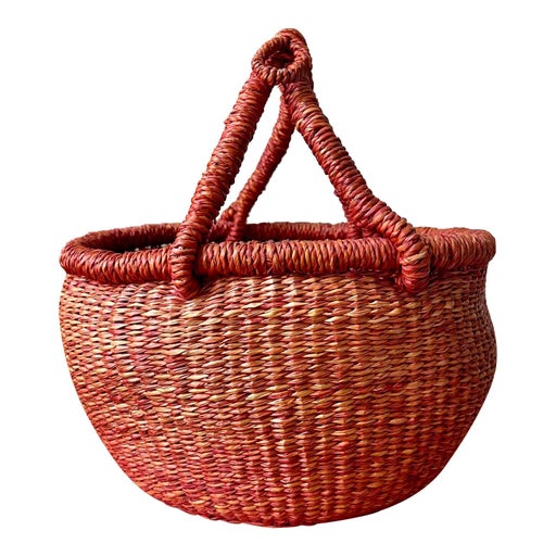 Red wicker basket