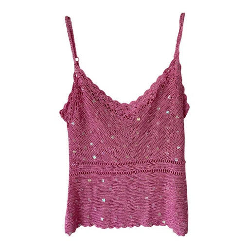 Crochet and sequin camisole