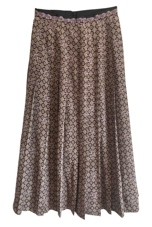 Printed silk skirt