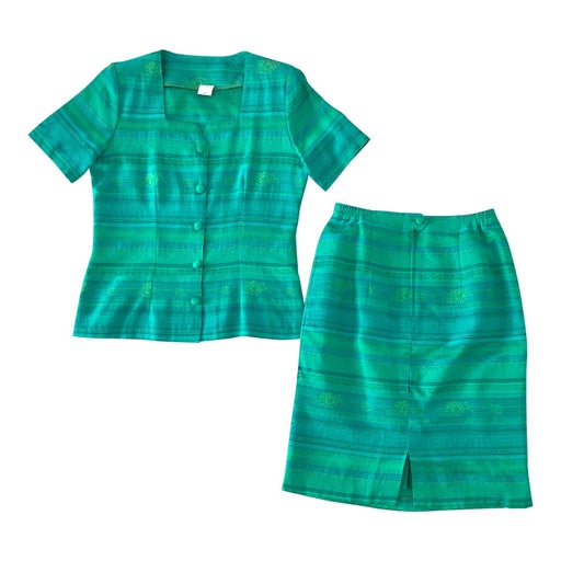 Green skirt set