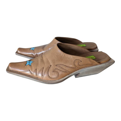 Mules en cuir