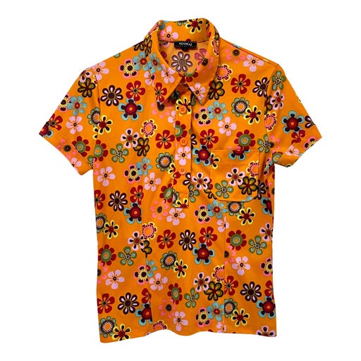 Floral polo shirt